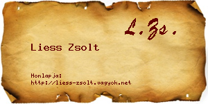 Liess Zsolt névjegykártya