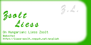zsolt liess business card